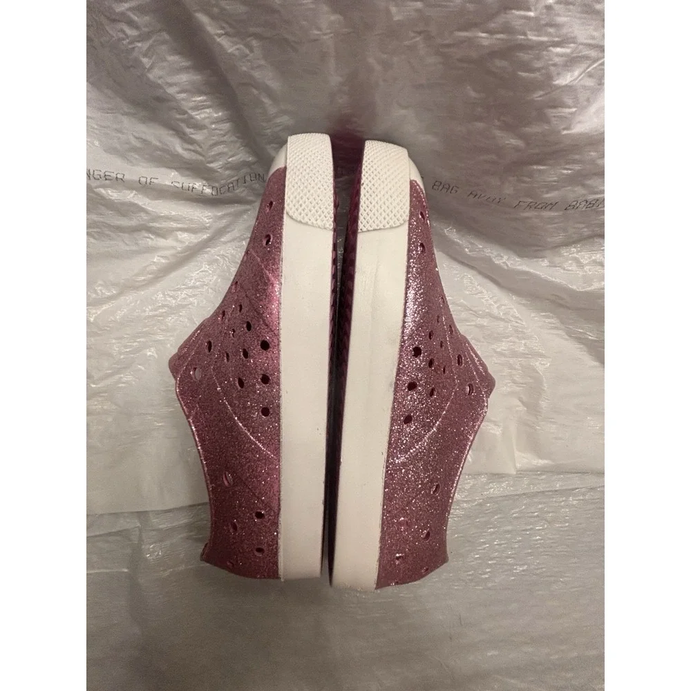 DSG Girls Y3 Glitter Water Sandals‎ Pink White EVA Slip-On Beach Pool